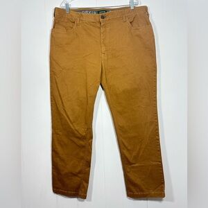 Orvis Men’s Stretch Flat Front Khaki Pants Size 40x30 Elastic Waist